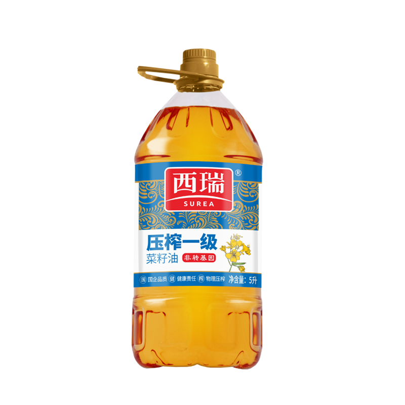 西瑞压榨一级菜籽油 食用油5L