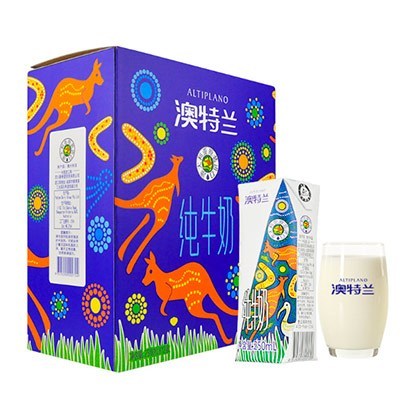 澳大利亚进口 澳特兰(ALTIPLANO)全脂纯牛奶250ml*12盒