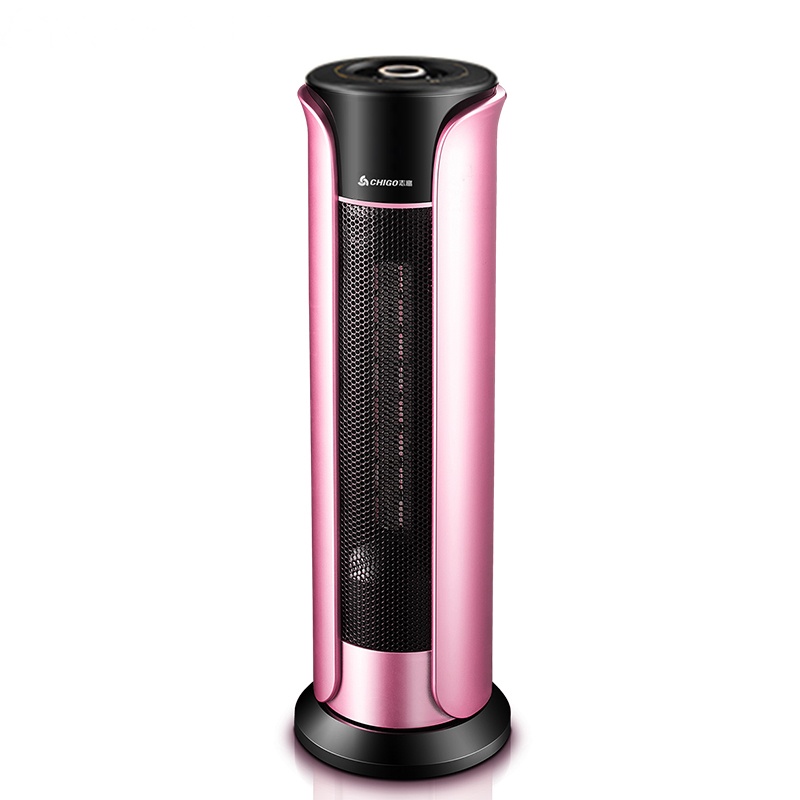 志高(CHIGO)取暖器ZNB-200E(P9J) 机械版三档广角摇头倾倒断电塔式暖风机电暖器玫瑰金