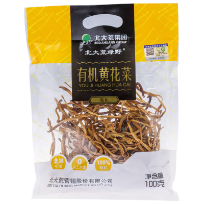 北大荒绿野有机黄花菜100g 南北干货