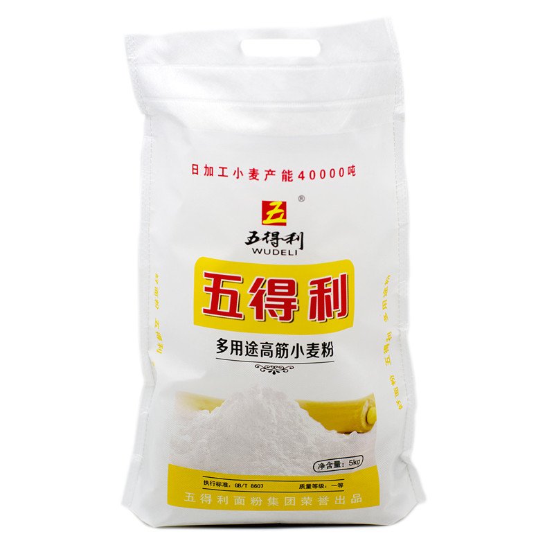 [苏宁易购超市]五得利多用途高筋小麦粉高筋粉5kg