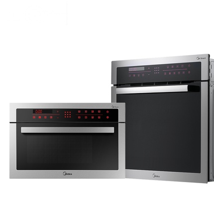 美的(Midea)嵌入式电烤箱+电蒸炉/蒸箱 绅士系列 TPN26MSS-SSL ET1065SS-80SE 触屏控制