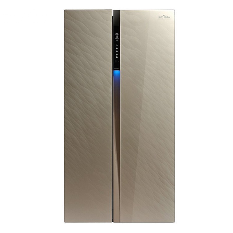 美的(Midea) BCD-565WKGZM 565升 变频节能 风冷无霜 玻璃面板智能控温家用对开门大冰箱