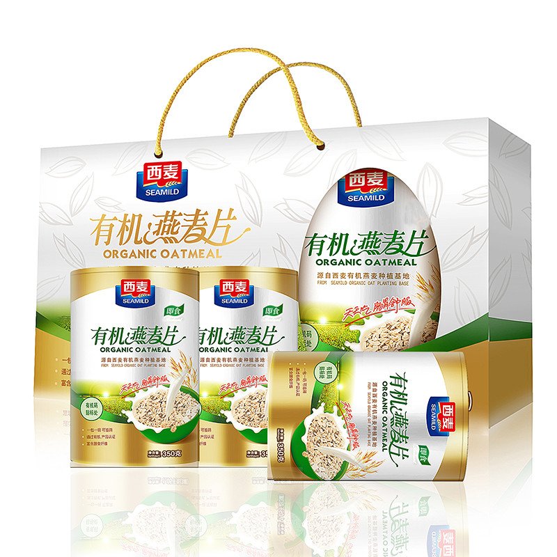 [苏宁易购超市]西麦SEAMILD有机燕麦片1050g(礼盒)