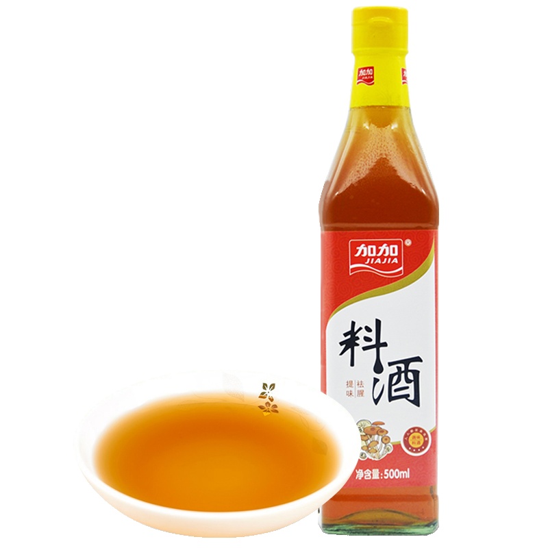 加加 料酒500mL/瓶 炒菜红烧 腌制祛腥提味 酒香浓郁 厨房调味 加加出品