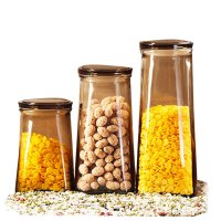 scybe喜碧博纳0.9L+1.3L+1.6L暗金色密封罐3件套