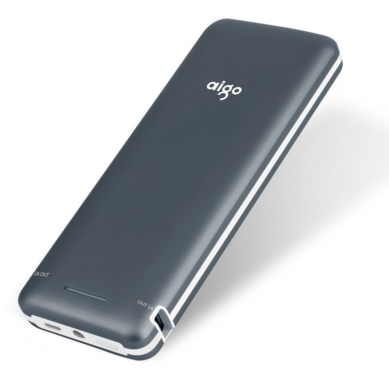 aigo 移动电源S6 双USB接口 20000毫安 灰色