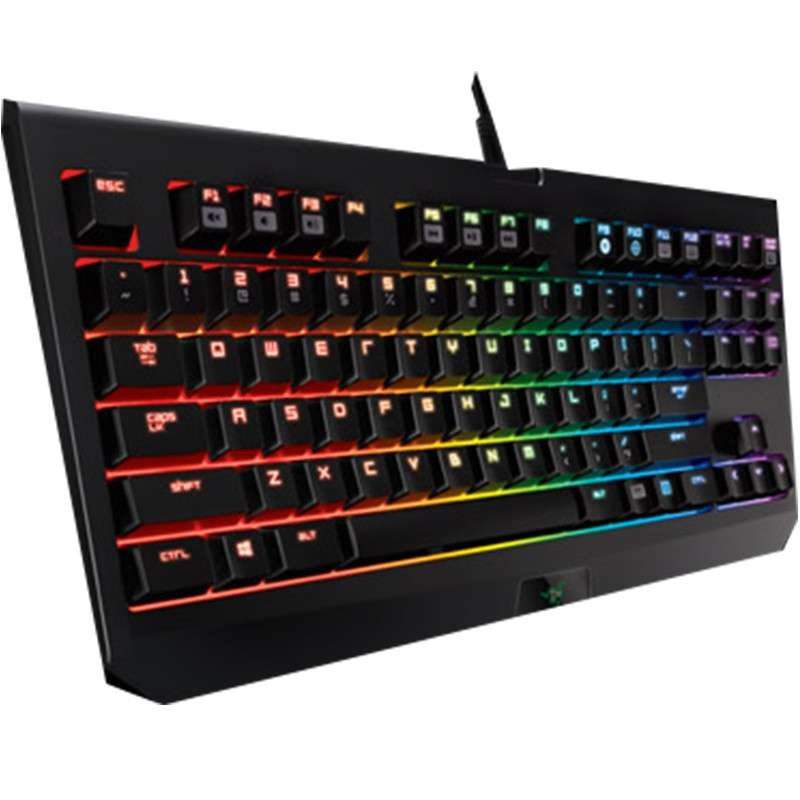 雷蛇(Razer)BlackWidow TE Chroma 黑寡妇蜘蛛竞技幻彩版 87键机械键盘