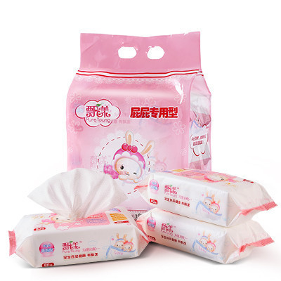 飘漾婴儿柔湿巾80片3包装屁屁专用型