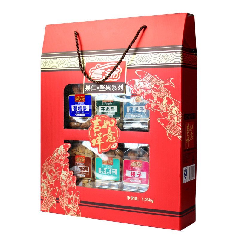 [苏宁易购超市]富锦 吉祥如意礼盒 1060克/盒 年货礼盒 坚果 炒货
