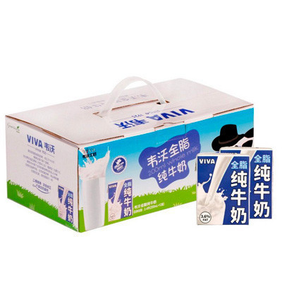 韦沃(VIVA)全脂纯牛奶200ML*12(礼盒装)英国进口