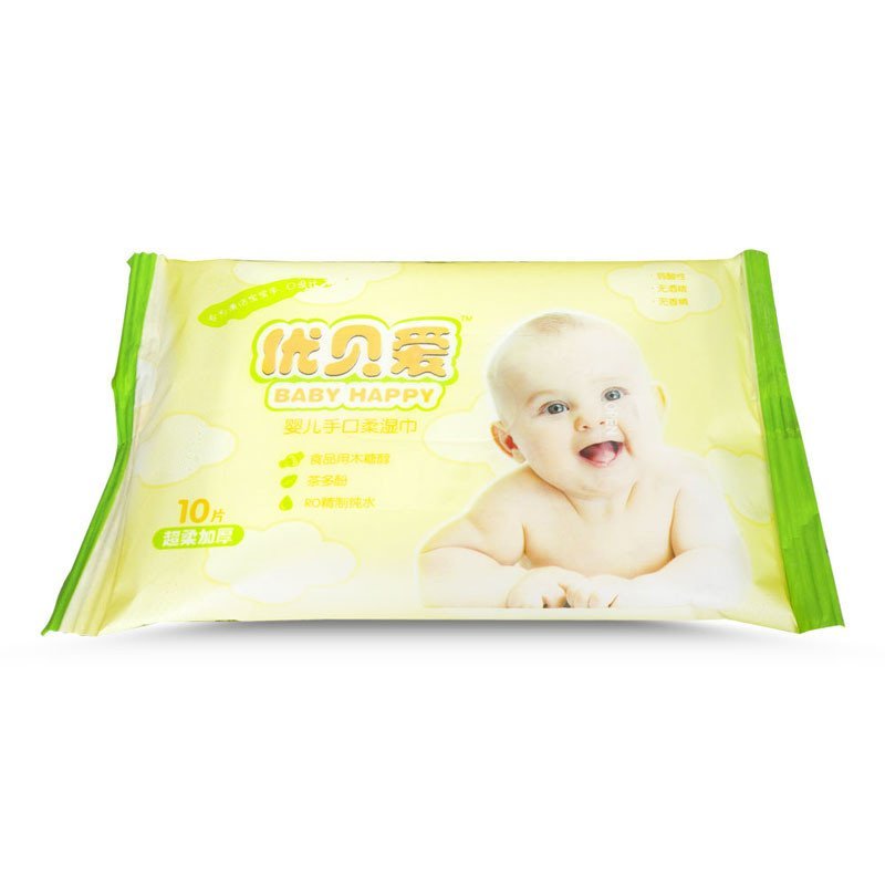 优贝爱婴儿湿巾手口专用10片便携装