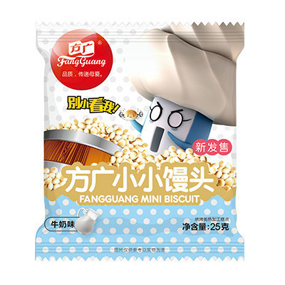 方广 宝宝零食 小小馒头牛奶味25g