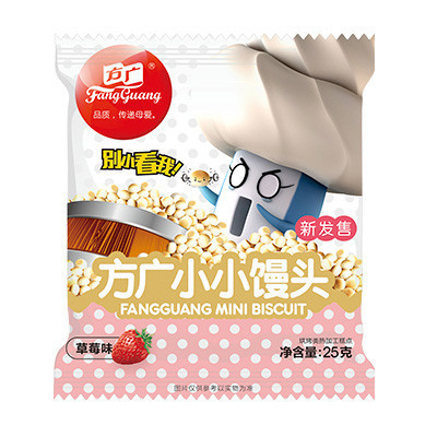 方广 宝宝零食 小小馒头草莓味25g