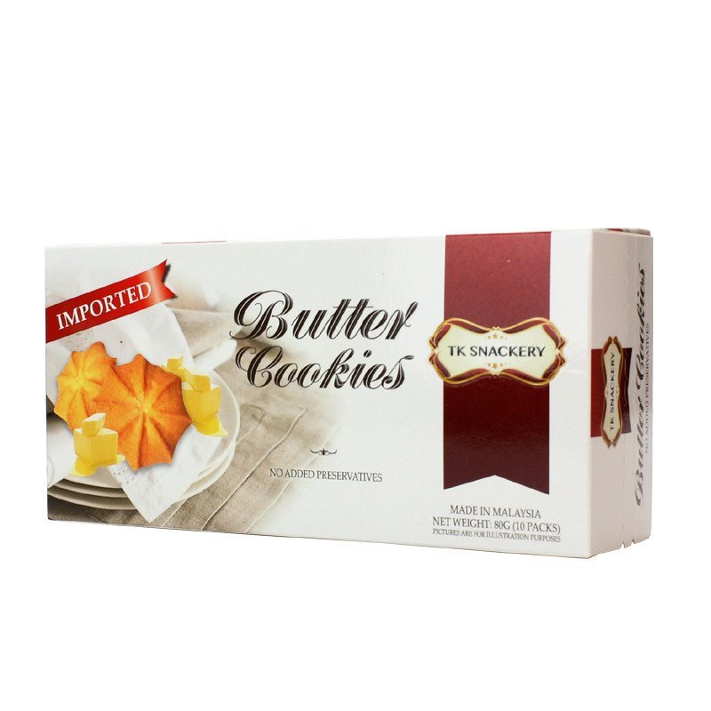 马来西亚进口 棠记食典 皇室奶油味曲奇饼干80克