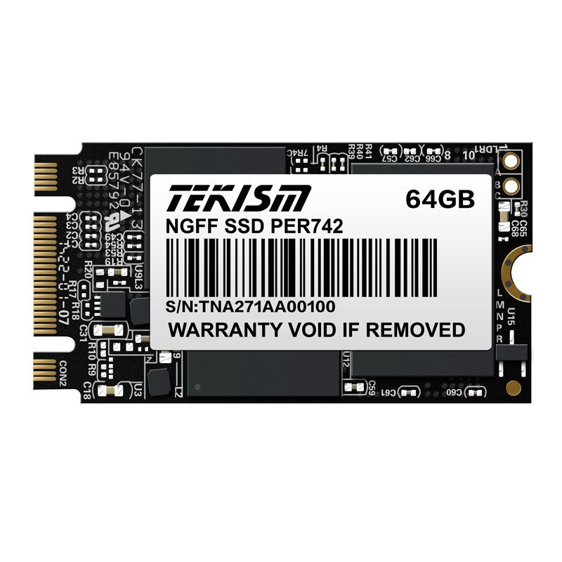 特科芯（TEKISM）PER742 64GB NGFF固态硬盘 SATA3传输规范(42mm长) M.2固态硬盘SSD