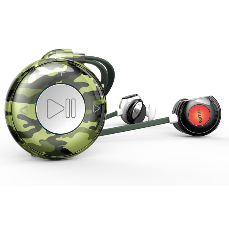 飞利浦 (Philips) SA5208 迷彩色 8G MP3播放器运动跑步型耳机式炫酷呼吸灯