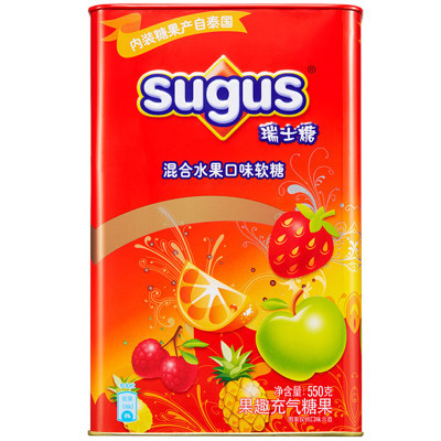 瑞士糖(SUGUS) 糖果 混合水果味550g