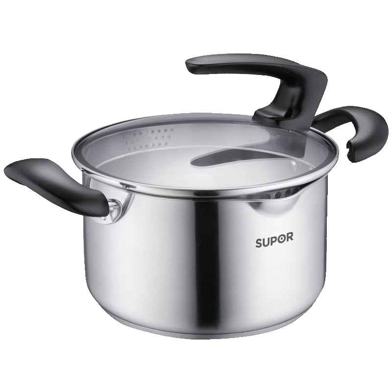 苏泊尔(SUPOR)ST22J1巧立304不锈钢汤锅22cm电磁炉通用
