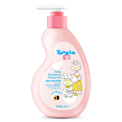 童乐香桃滋润儿童洗发沐浴露 600ml(二合一)
