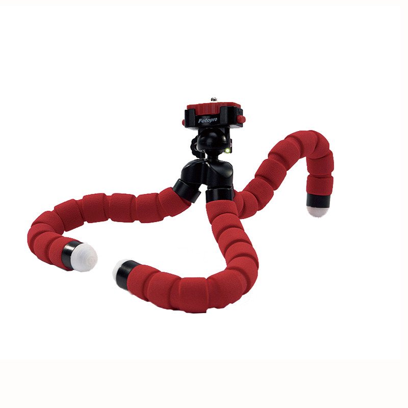 富图宝(Fotopro) RM-100 贵妃红 便携八爪鱼懒人相机手机支架创意三脚架手机支架