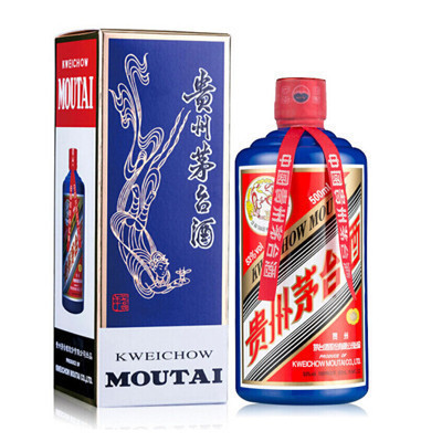 53度贵州茅台飞天(蓝色)蓝茅 500ml酱香型礼盒装收藏白酒(日期随机发货)