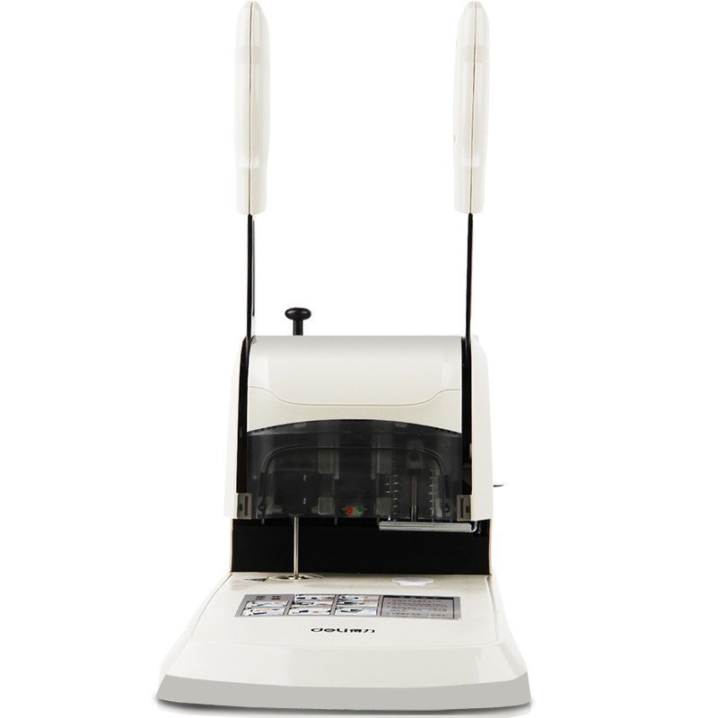 得力 财务凭证装订机3881会计手动打孔自动切割铆管打孔机