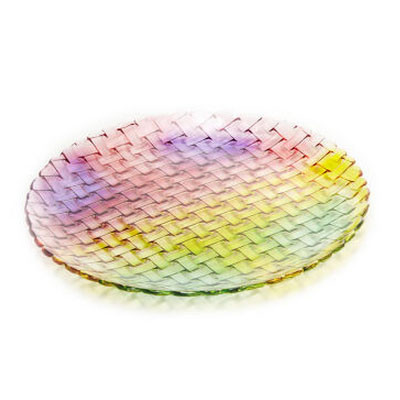 青苹果无铅玻璃果盘创意糖果盘家用水果盘客厅零食甜品盘子