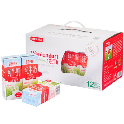 德亚 德国进口 德亚全脂牛奶礼盒200ml×12