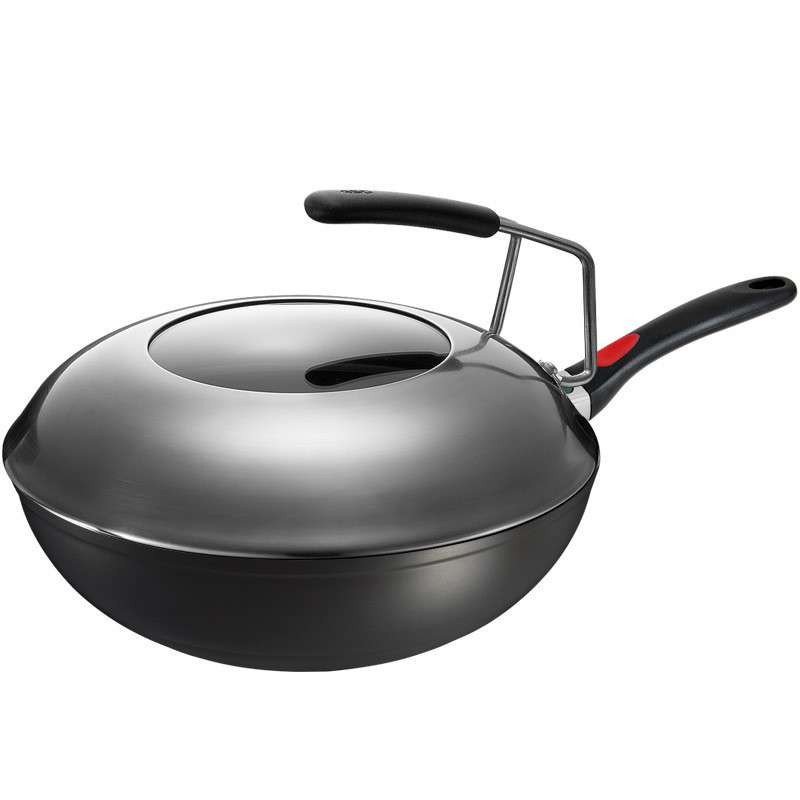 爱仕达/ASD 30cm炒锅 火龙眼新不粘少油烟炒菜锅 高拱可立盖 电磁炉通用炒锅 NJ8330E