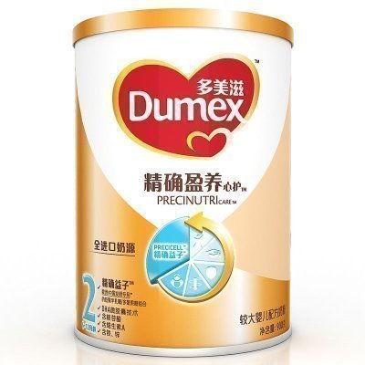 多美滋(Dumex) 精确盈养较大婴儿配方奶粉 2段(6-12月)900g (精确益子配方)
