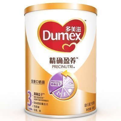 多美滋(Dumex) 精确盈养幼儿配方奶粉 3段(1-3岁)900g (精确益子配方)
