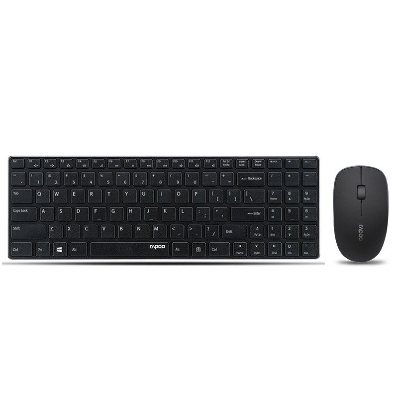 雷柏(Rapoo)9300P 纤薄无线键鼠套装 黑色