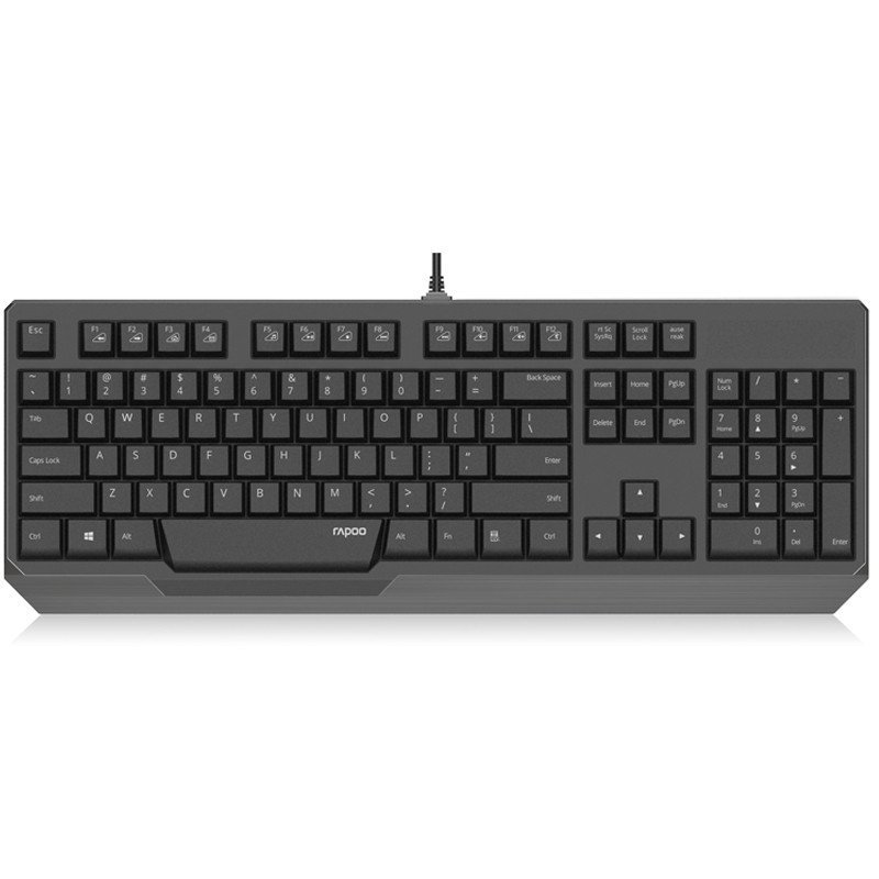 雷柏（Rapoo） N2210 USB有线键盘 黑色