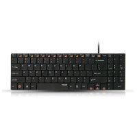 雷柏(Rapoo)N7200 USB有线轻薄键盘 黑色