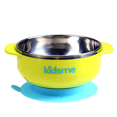 亲亲我(kidsme) 不锈钢吸盘碗(绿)912043