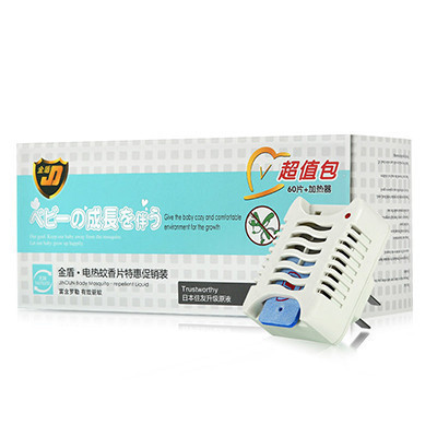 金盾 电热蚊香片(无味)60片(送加热器)*1无香味 母婴专用驱蚊用品60片