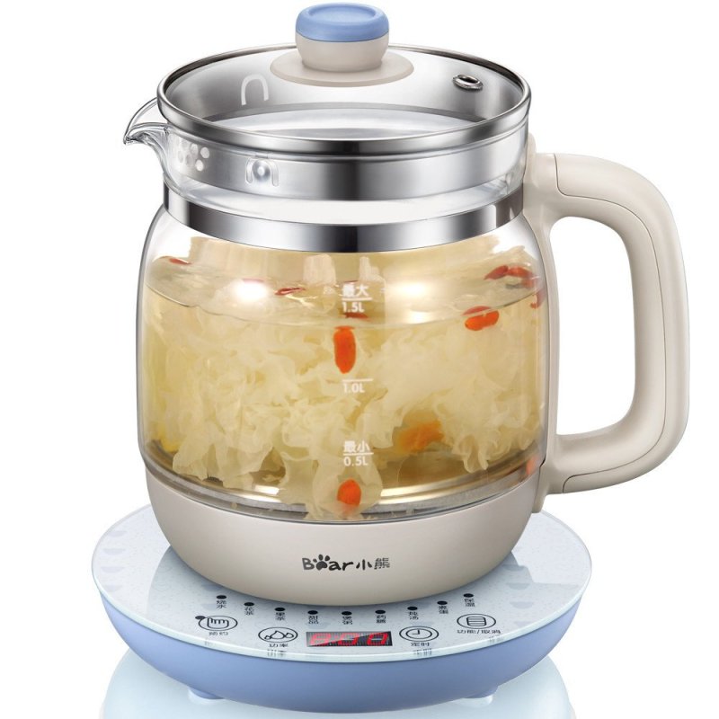 小熊(Bear)养生壶YSH-A15G1 1.5L 玻璃面板 全自动多功能玻璃电煎药壶煮茶壶电水壶