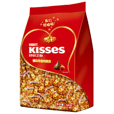 好时 KISSES 榛仁牛奶巧克力 散装 500g