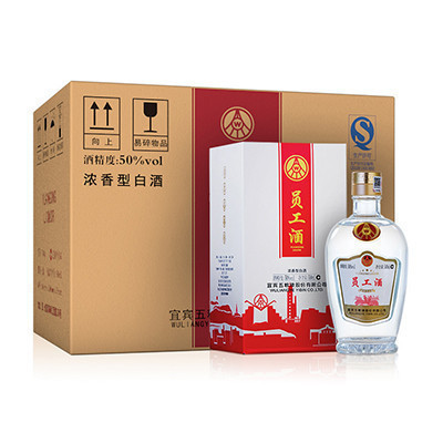 五粮液出品 员工酒(纸盒装)50度 浓香型白酒 500ml*6 整箱装