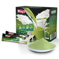 [苏宁超市]铭氏(mings)抹茶拿铁奶茶22g*10条 盒装 奶茶粉