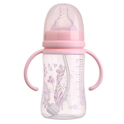 日康宽口径有柄自动奶瓶(240ML.PP) RK-3129