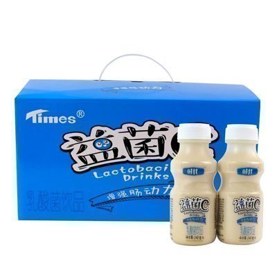 时代牛奶 益菌C 乳酸菌饮品原味 礼盒装 240ml*12 六种益生菌