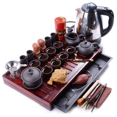艺宏堂茶具整套茶具 艺宏堂茶具套装1.5L水壶 整套功夫茶具套装 陶瓷茶具茶盘 紫砂茶具套装
