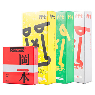 冈本 避孕套 23片四合一组合情趣型男用保险避孕套计生性用品(爱玩7片+冰玩7片+享玩7片+激薄2片)