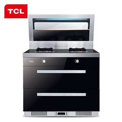 TCL集成灶 JC13A电加热清洗 侧吸式抽油烟机环保集成灶厨房 吸油烟机燃气灶具消毒柜一体机烟灶消套餐 天然气/液化气