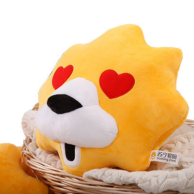 凯诗风尚 (CHARSON) 抱枕 儿童玩偶 花痴表情 小狮子-花痴40*40cm 苏宁形象小狮子