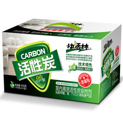 快活林活性炭优惠装2000g 除甲醛家用竹炭包 家装急入住除味活性炭包 汽车去味炭包