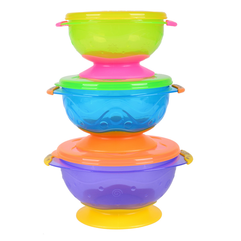 Nuby努比套装吸盘碗(3件套)5368