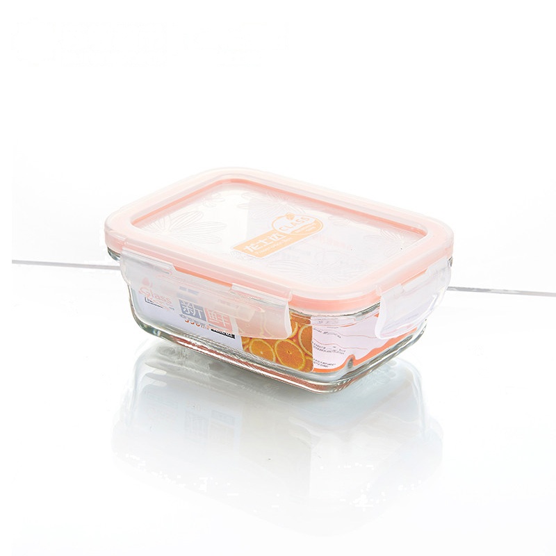 龙士达(玻璃保鲜盒) LJ-0651玻璃保鲜盒 冰箱密封玻璃保鲜盒微波炉饭盒便当盒 大容量保鲜碗
